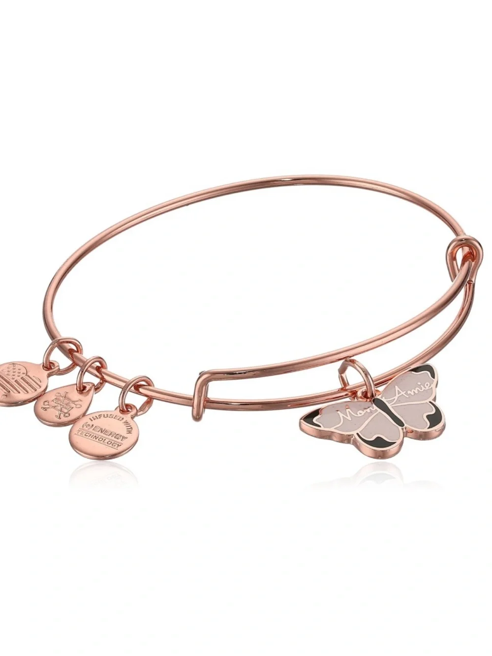 Alex and Ani ‘Mon Amie’ Butterfly Charm Expandable Bangle - Rose Gold